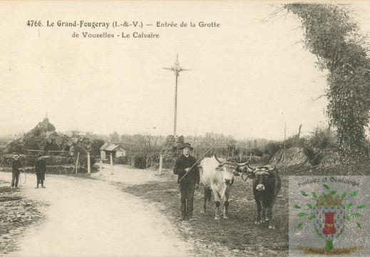 Grand-Fougeray - Entrée de la grotte de Vouzelles (Vauzelle)
