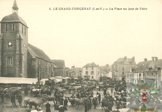 Grand-Fougeray - La place, un jour de foire